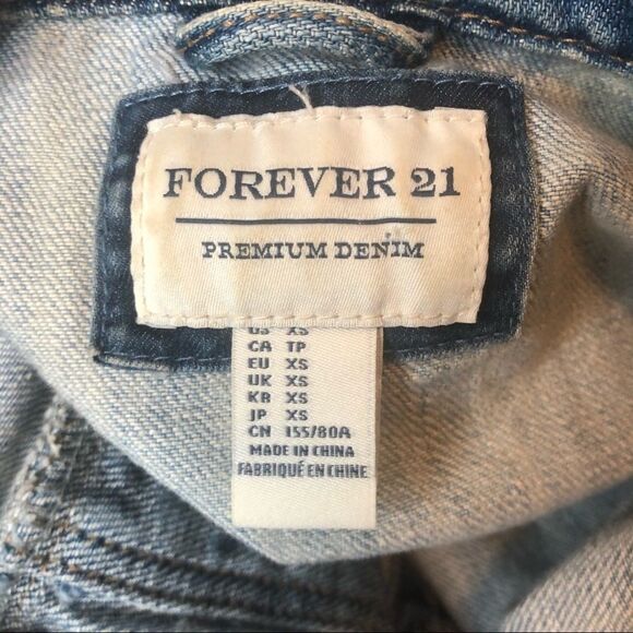 FOREVER 21 Denim Jean Jacket Size XS - Picture 10 of 11
